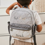 Personalised Born To Be Loved Safari Quilted Medium Backpack