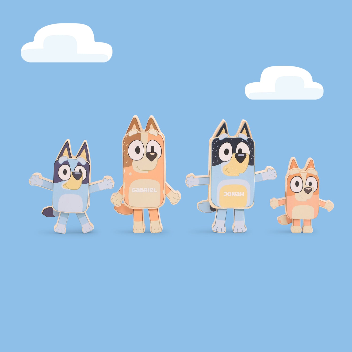 8th Wonder Personalised Bluey Family Wooden Figurines