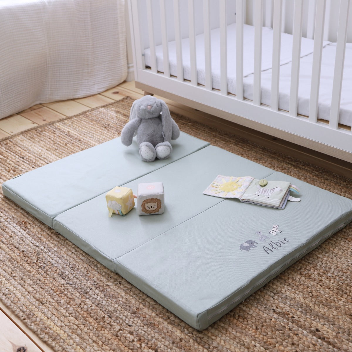 Personalised Green Kids Concept Fold-up Playmat