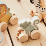 Personalised Safari Wooden Pull-Along Toy FSC®