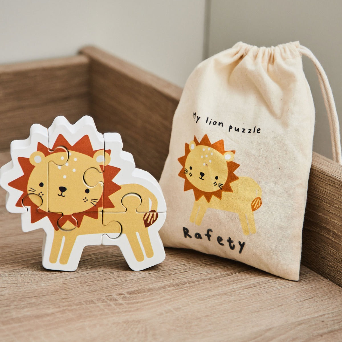 Personalised Lion FSC® Wooden Puzzle 