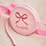 Personalised Bow Pink Handbag 