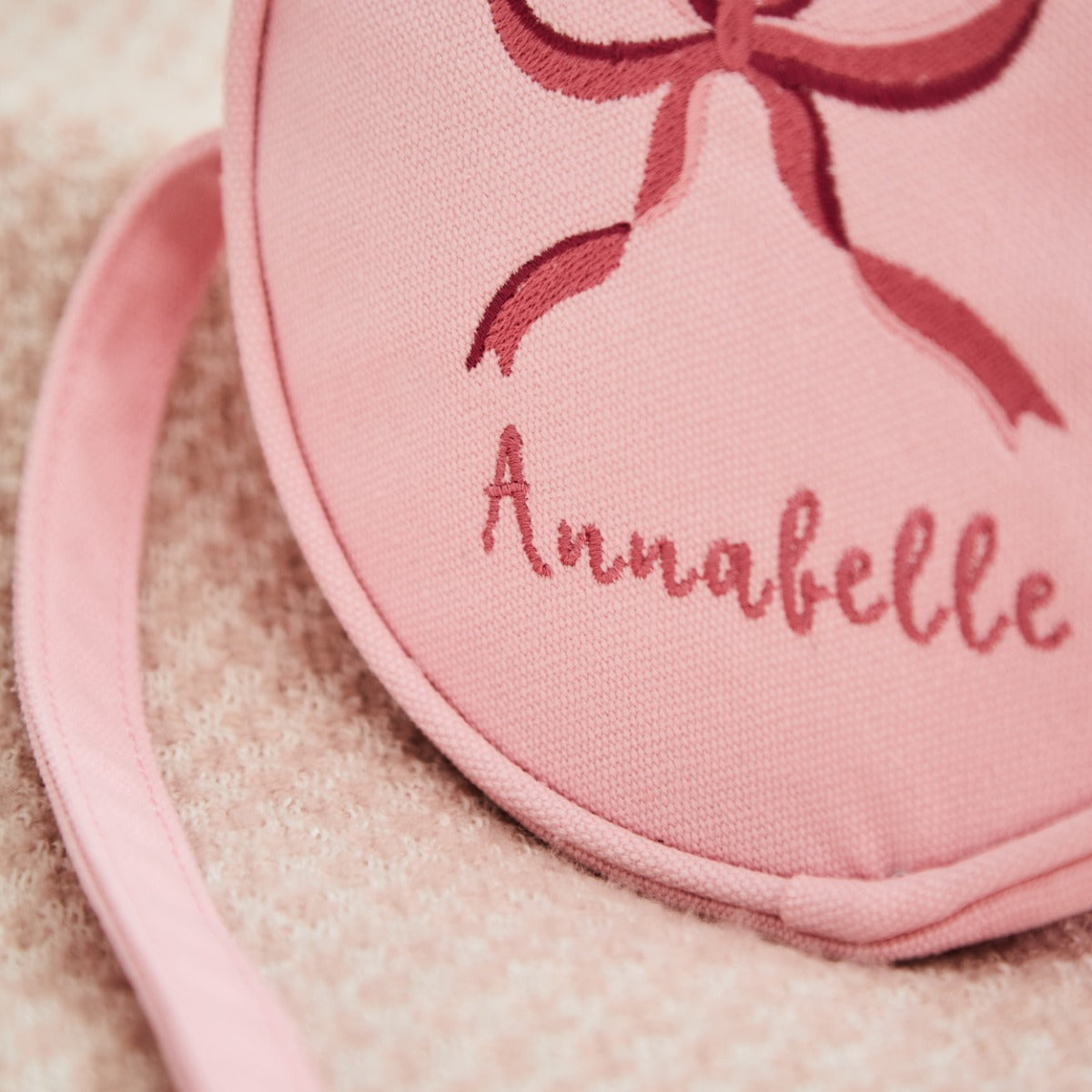 Personalised Bow Pink Handbag 