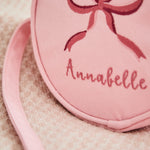 Personalised Bow Pink Handbag 
