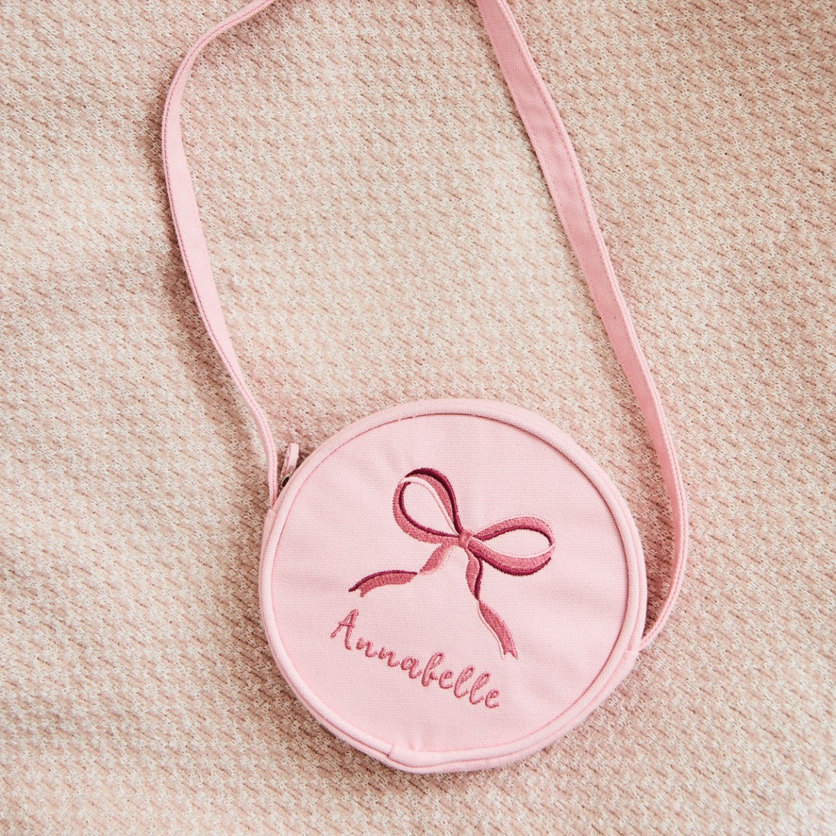 Personalised Bow Pink Handbag 