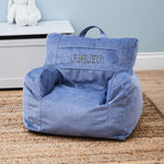 Personalised Letter Patch Navy Cord Chair