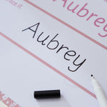 Personalised Baker Ross Pink Floral Whiteboard & Pen