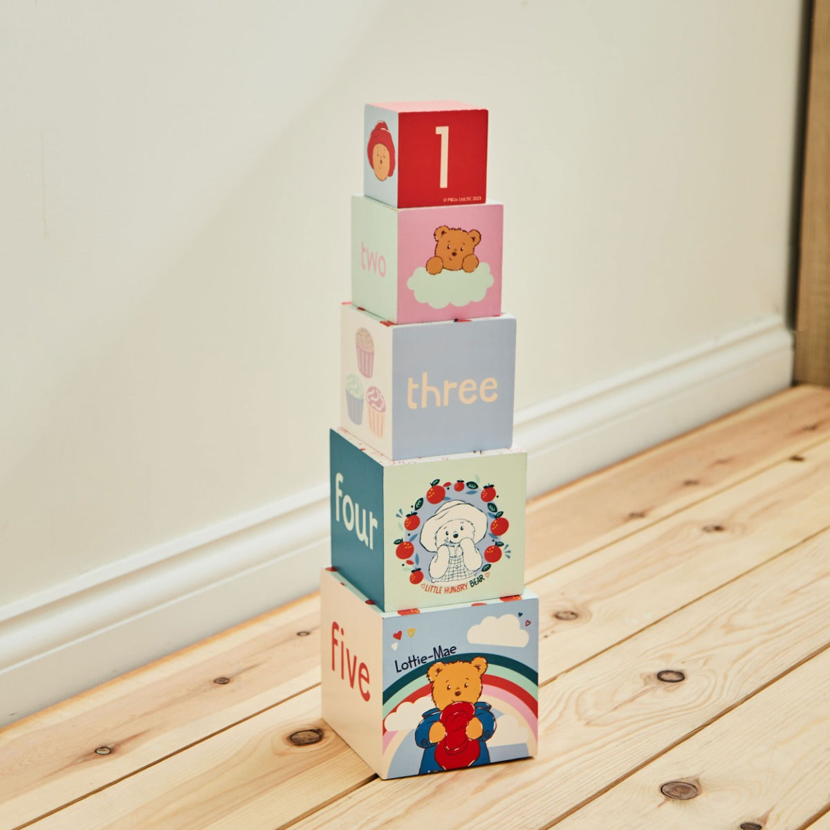 Orange Tree Toys Personalised Paddington Wooden Stacking Cubes FSC®