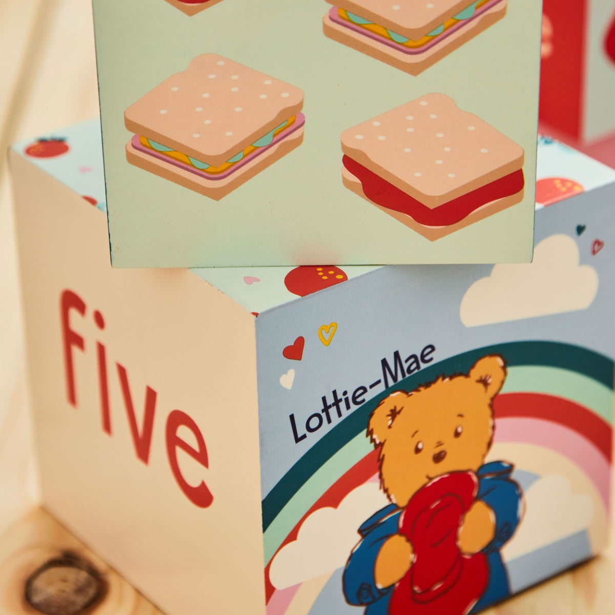 Orange Tree Toys Personalised Paddington Wooden Stacking Cubes FSC®
