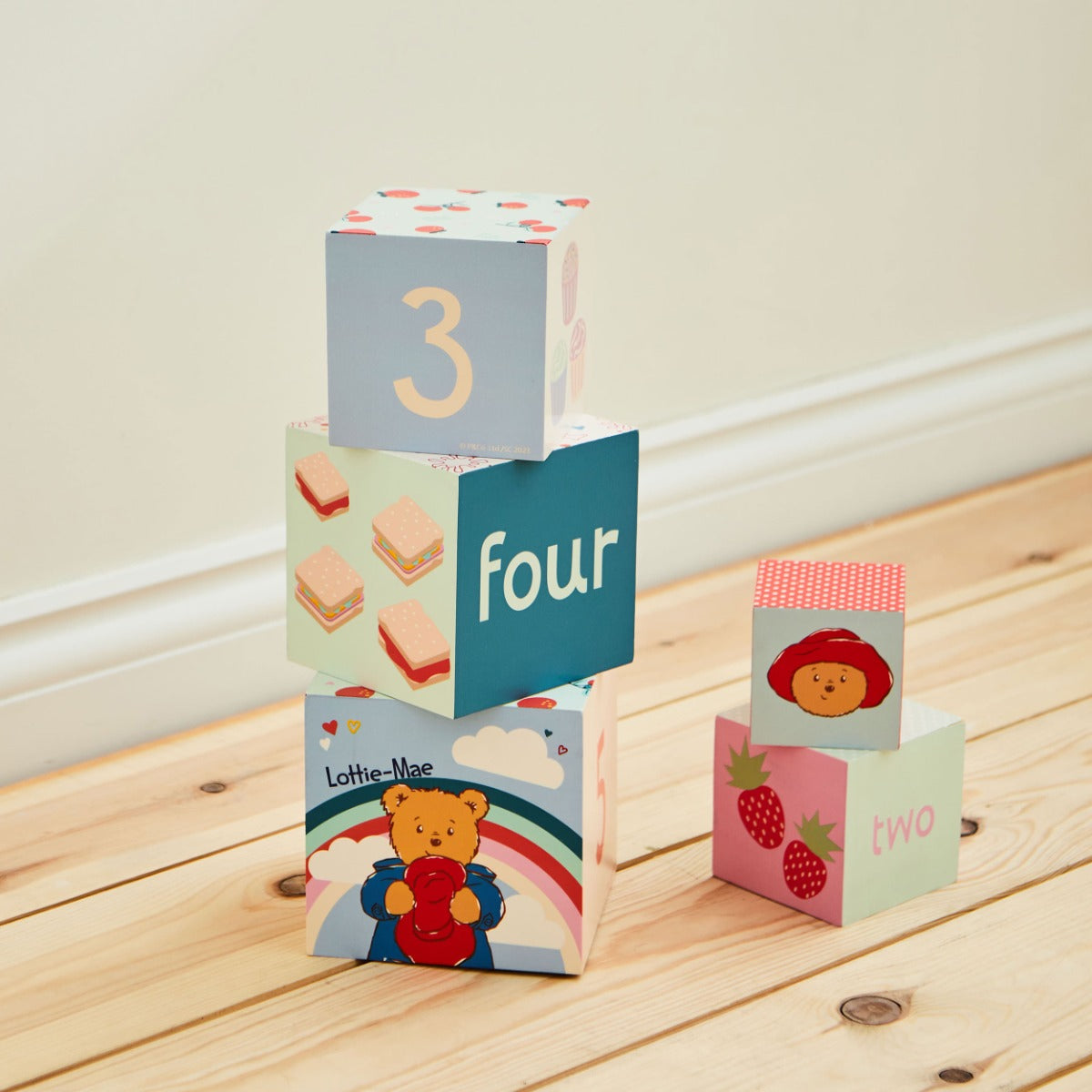 Orange Tree Toys Personalised Paddington Wooden Stacking Cubes FSC®