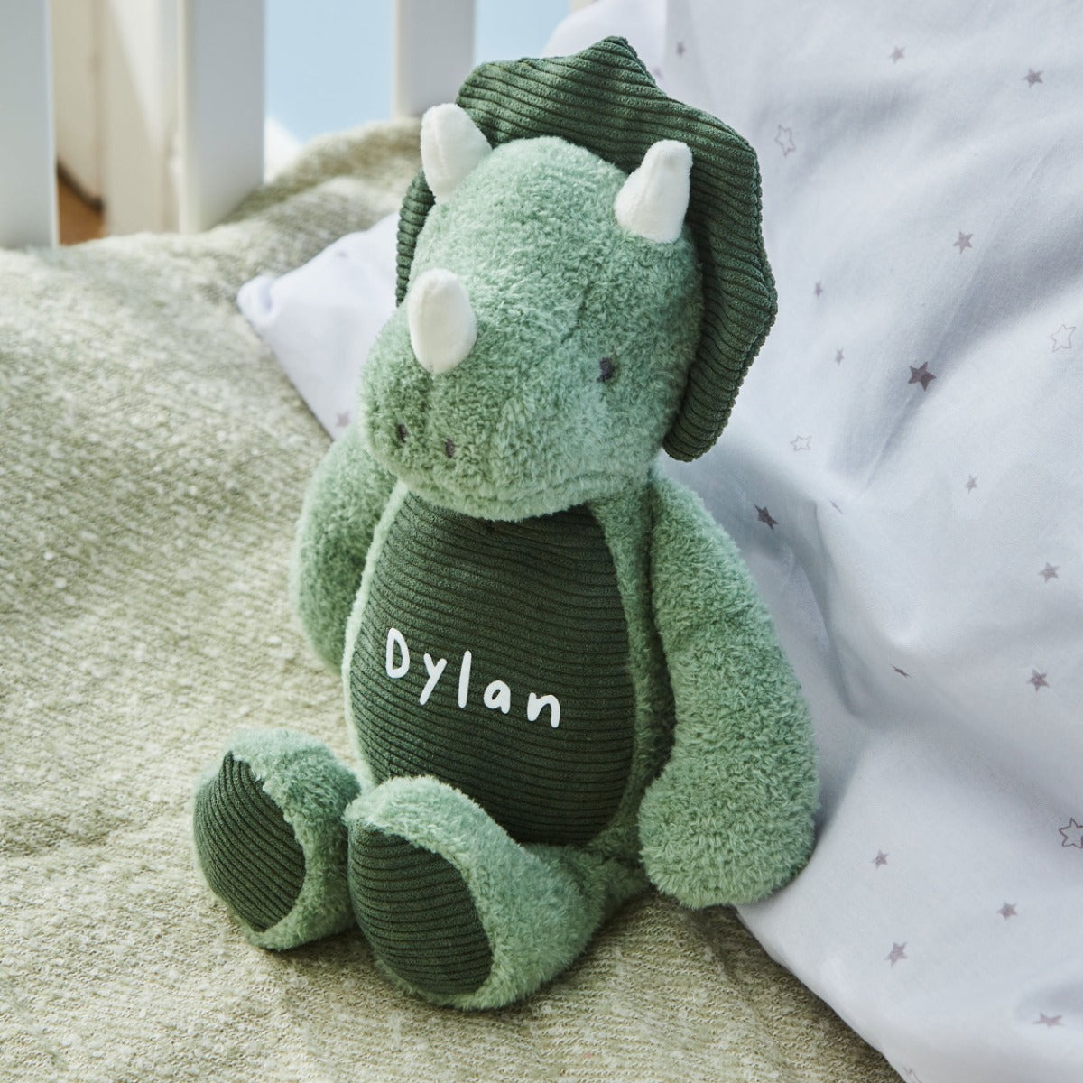 Personalised Green Dinosaur Plush Toy 