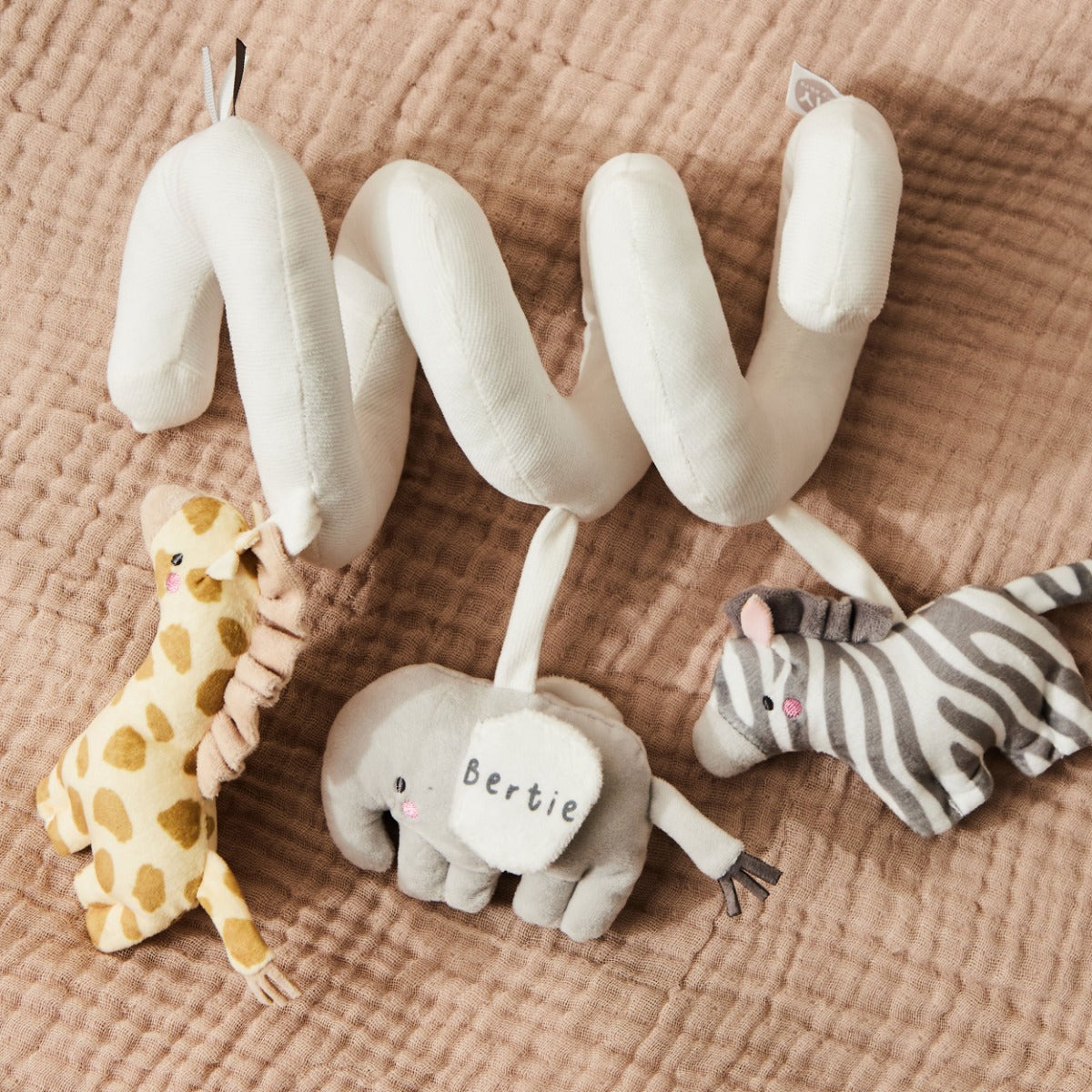 Personalised Safari Animal Spiral Toy 
