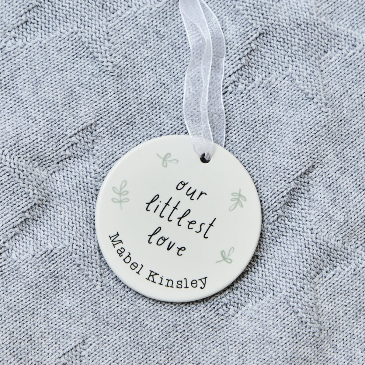 Personalised Littlest Love Ceramic Hanging Decoration