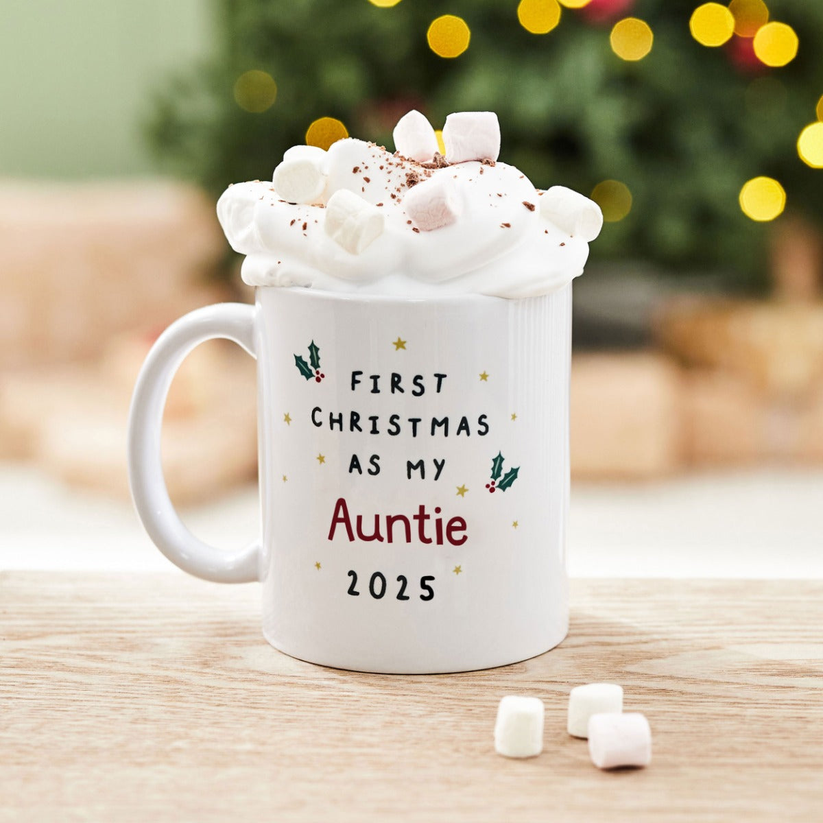 Personalised First Christmas As My Auntie Mug