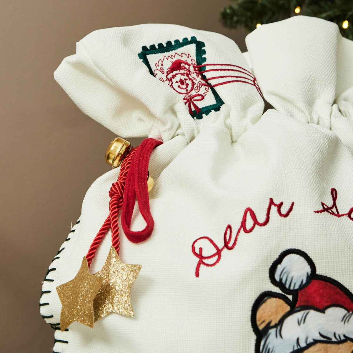 Personalised Ivory Winnie The Pooh Sack