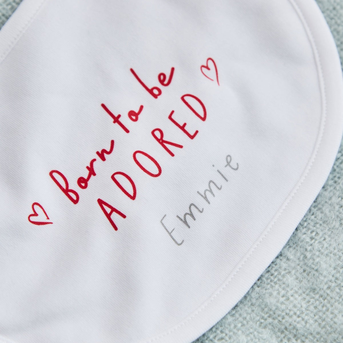 Personalised Born To Be Adored Valentine's Day Bib
