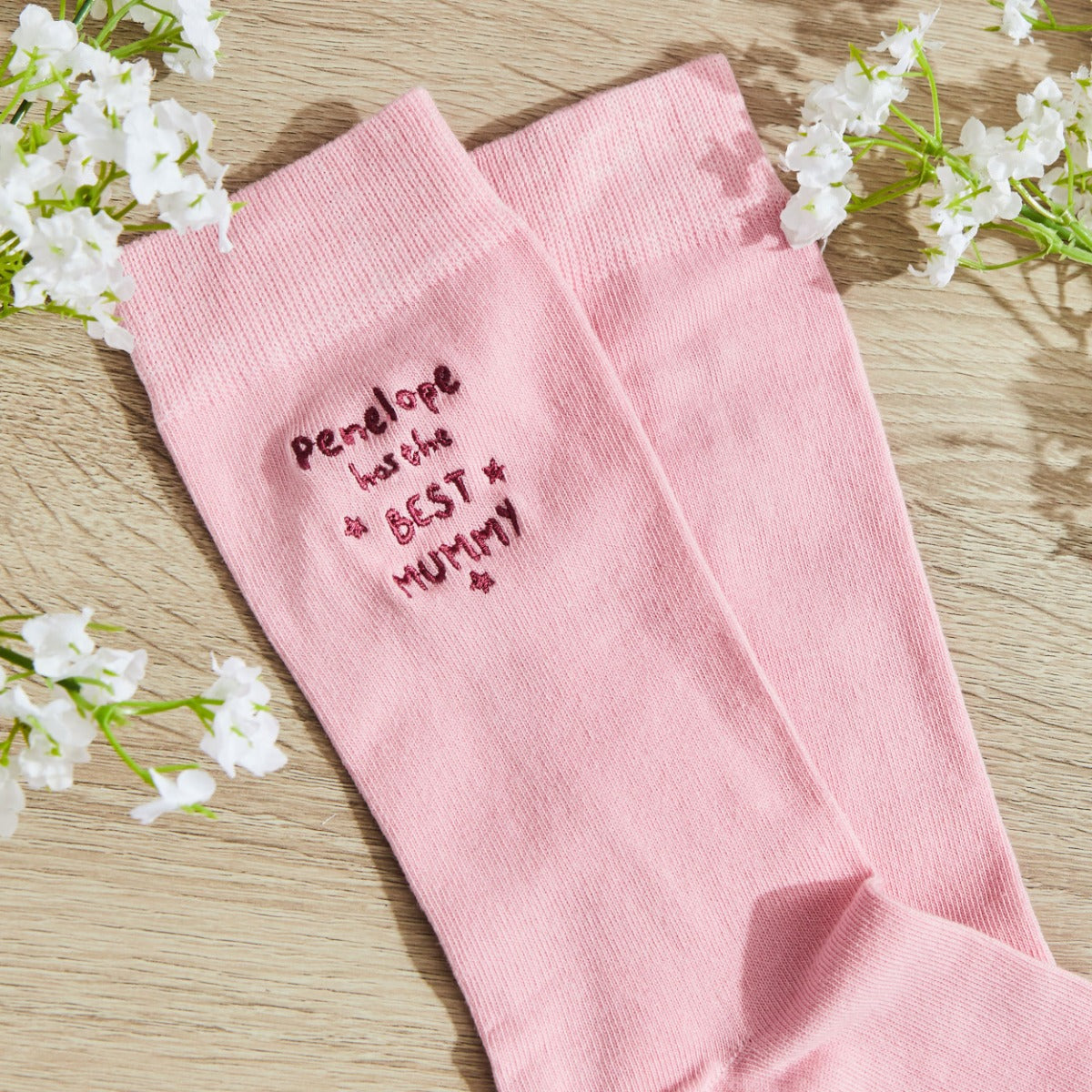Personalised Best Mummy Pink Socks