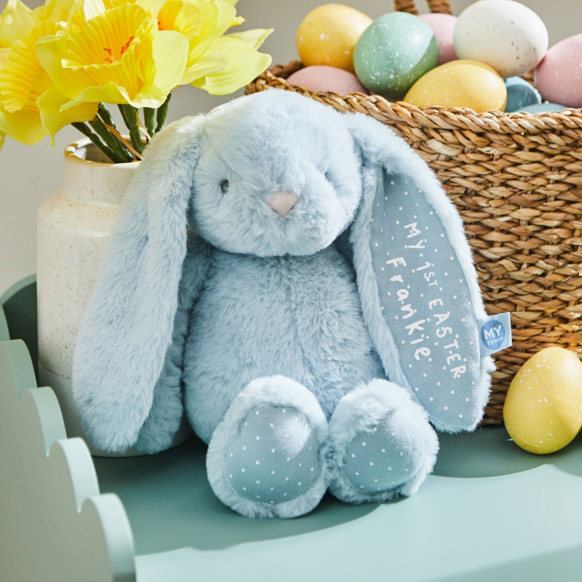 Personalised My 1st Easter Bunny Soft Toy in Blue