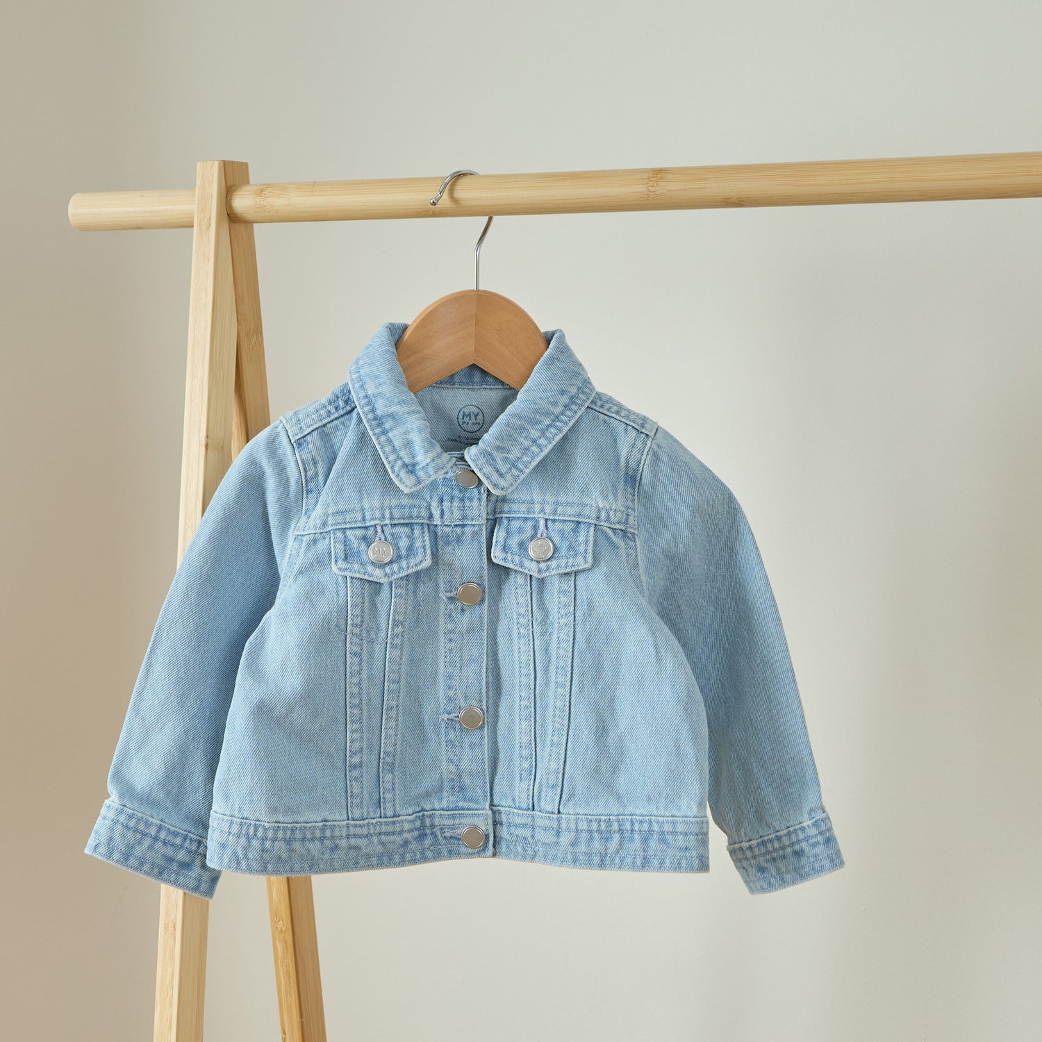 Personalised Red Fruit Stonewash Denim Jacket