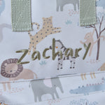 Personalised Neutral Safari Medium Backpack
