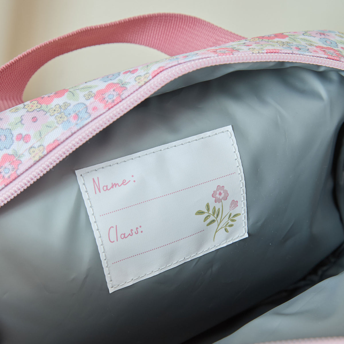 Personalised Cottage Ditsy Boxy Lunchbag