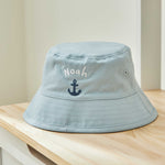 Personalised Anchor Light Blue Bucket Hat