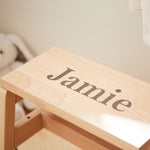 Personalised Kids Concept Adjustable Wooden Stool