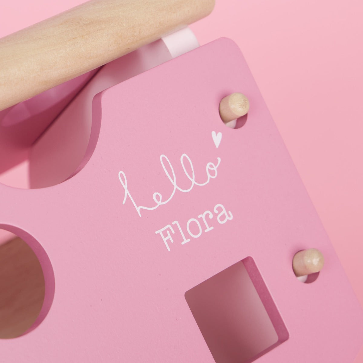 Personalised Pink Woodland Animal Shape Sorter