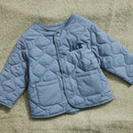 Personalised Name Blue Quilted Jacket 