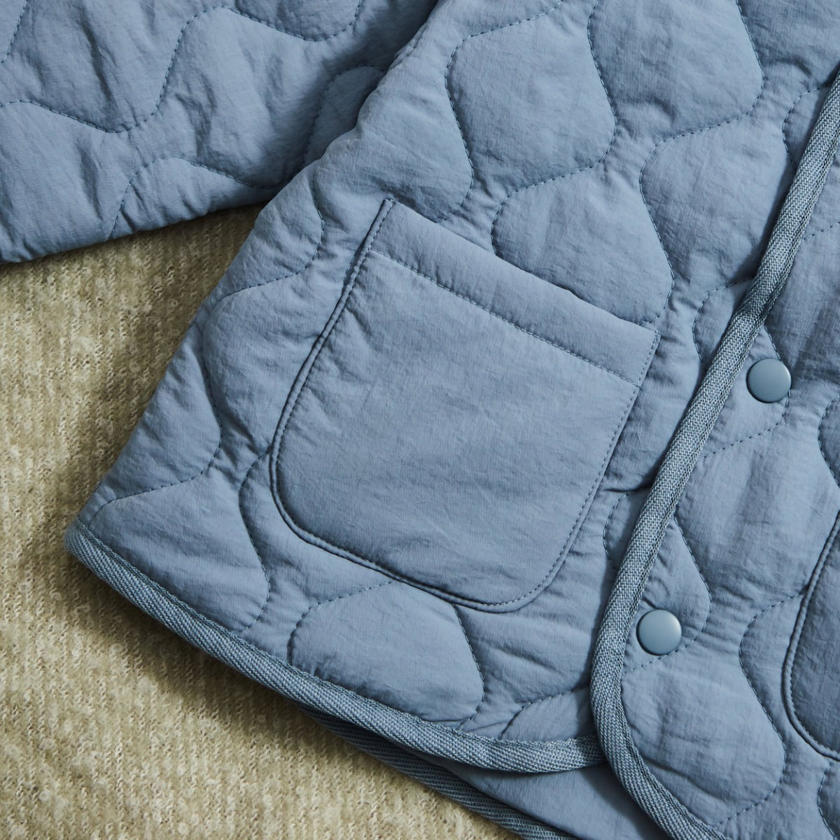 Personalised Name Blue Quilted Jacket 