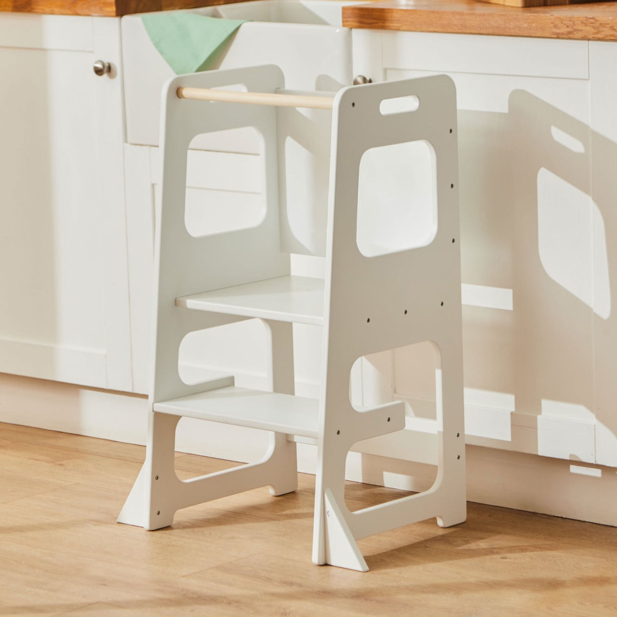 Personalised Born To Be Loved Wooden Toddler Tower Stool FSC®