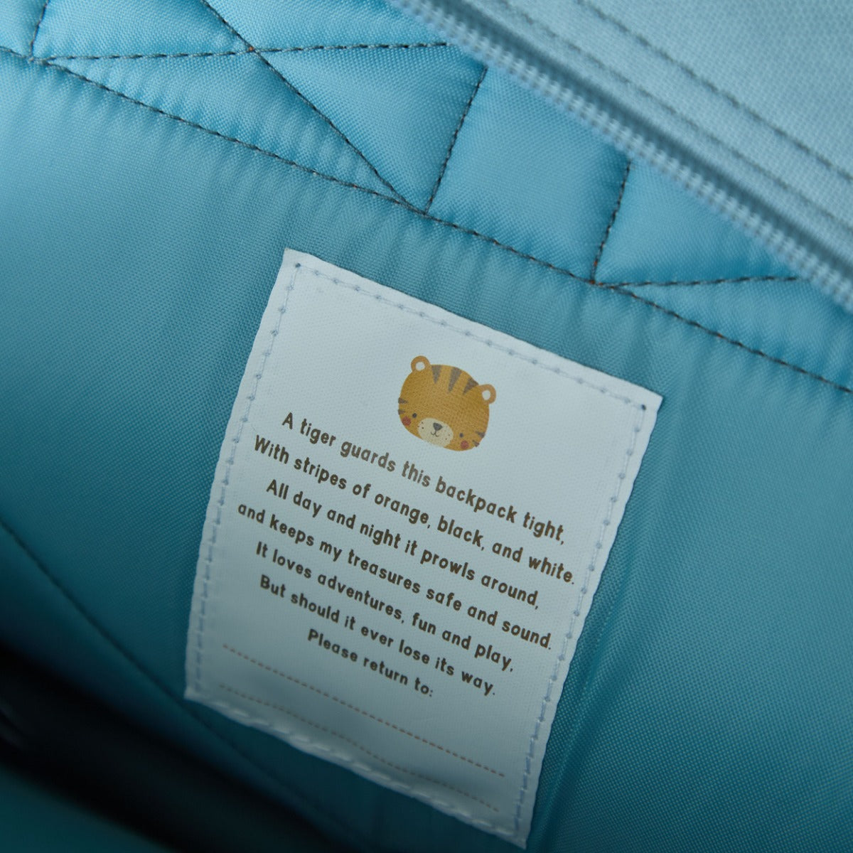 Personalised Tiger Pocket Mini Backpack