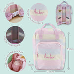 Personalised Rainbow Stripe Medium Backpack 