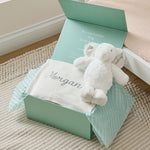 Personalised Ivory Shawl and Elephant Gift Set 