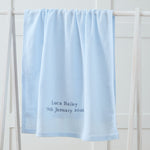 Personalised Blue Cellular Baby Blanket