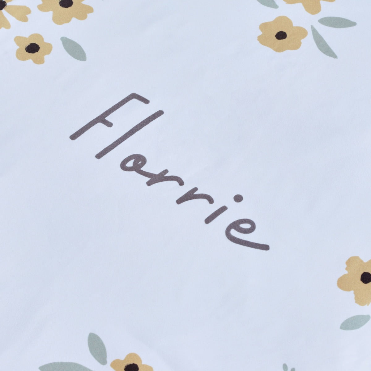 Personalised Yellow Floral Wreath Bedding Set