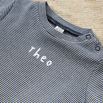 Personalised Navy Striped T-Shirt & Leggings Set 