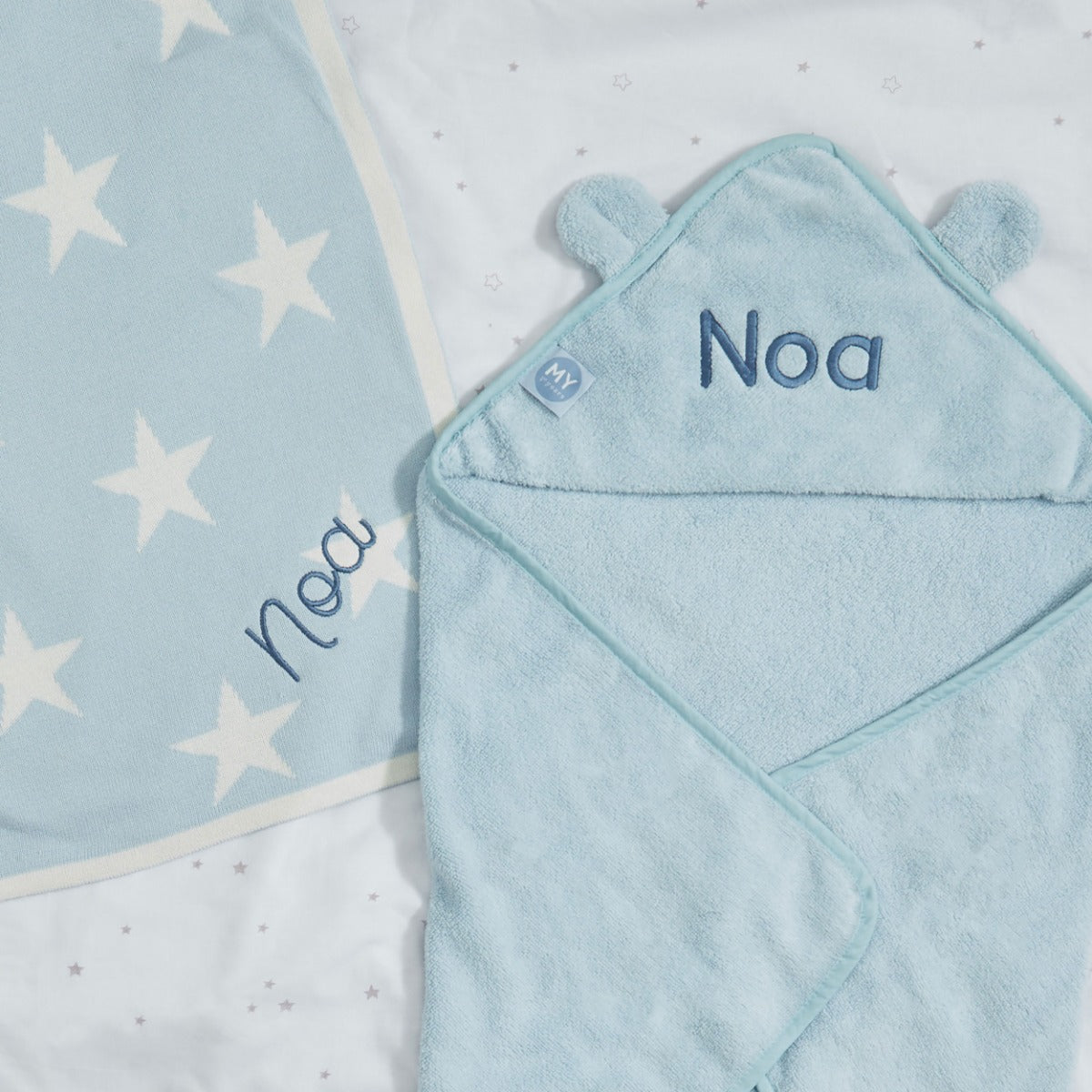 Personalised Blue Soak & Snooze Gift Set 