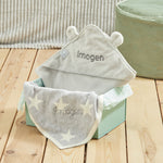 Personalised Grey Soak & Snooze Gift Set