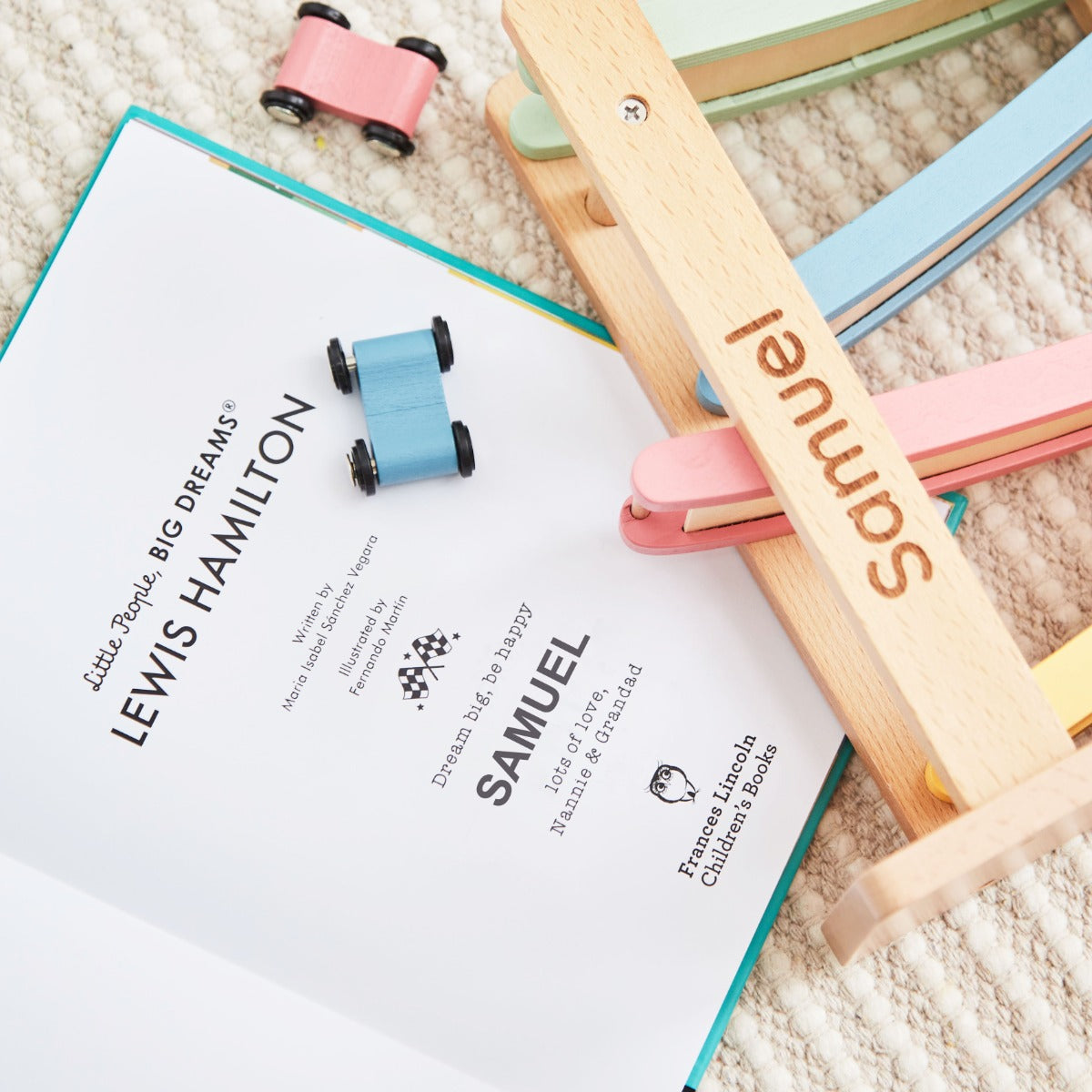 Personalised Little Racer Read and Play Set