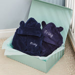 Personalised Navy Splash and Snuggle Gift Set