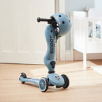 Personalised Scoot and Ride Steel Blue Highway Kick 1 Scooter & Helmet Gift Set