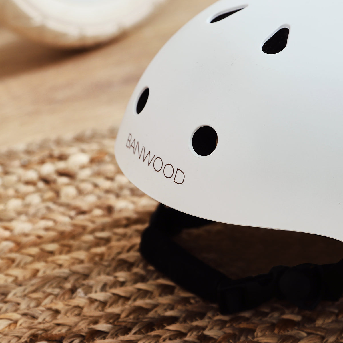 Personalised White Banwood First Go Balance Bike and Helmet Gift Set