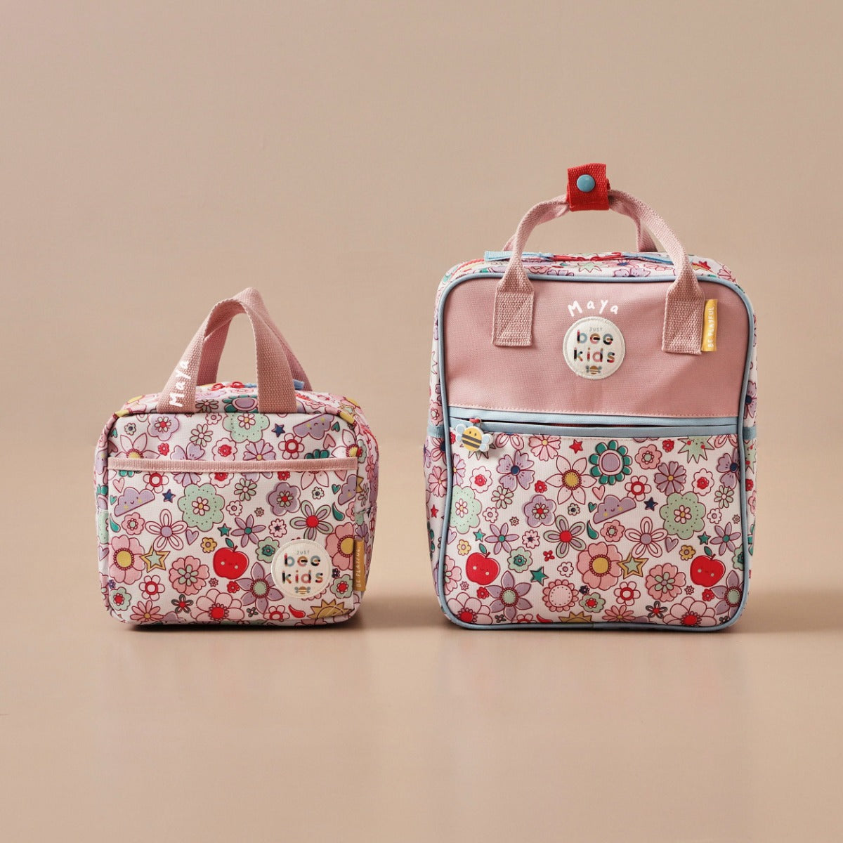 Just Bee Kids Retro Floral Backpack and Lunch Bag Set