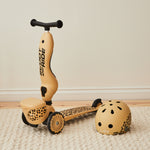 Personalised Scoot and Ride Leopard Highway Kick 1 Scooter & Helmet Gift Set