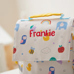 Personalised Colourful Print Backpack & Lunch Bag Set