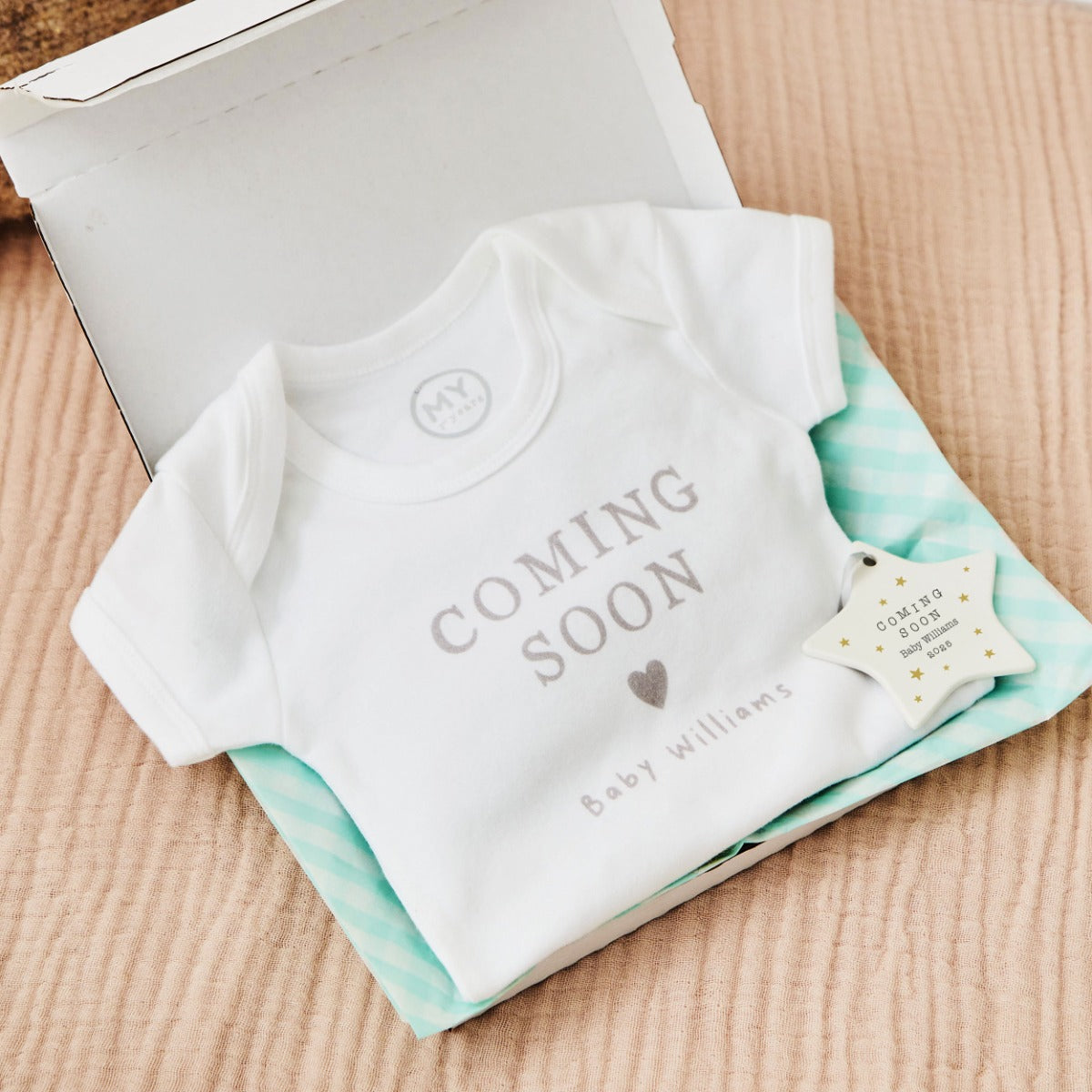 Personalised Coming Soon Letterbox Gift Set