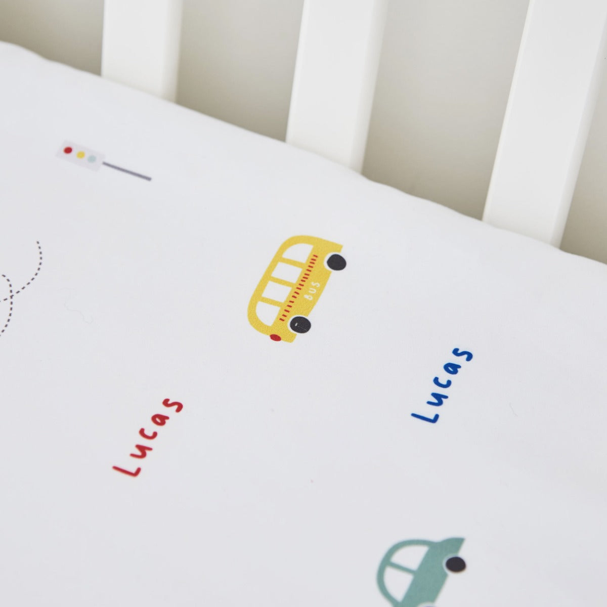 Personalised Transport Bedding Fitted Sheet 