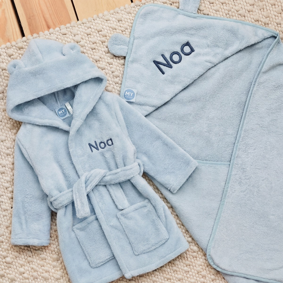 Personalised Blue Towel Gift Set 