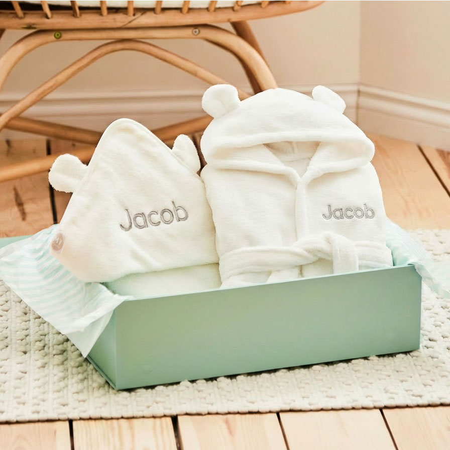 Personalised Ivory Towel Gift Set 